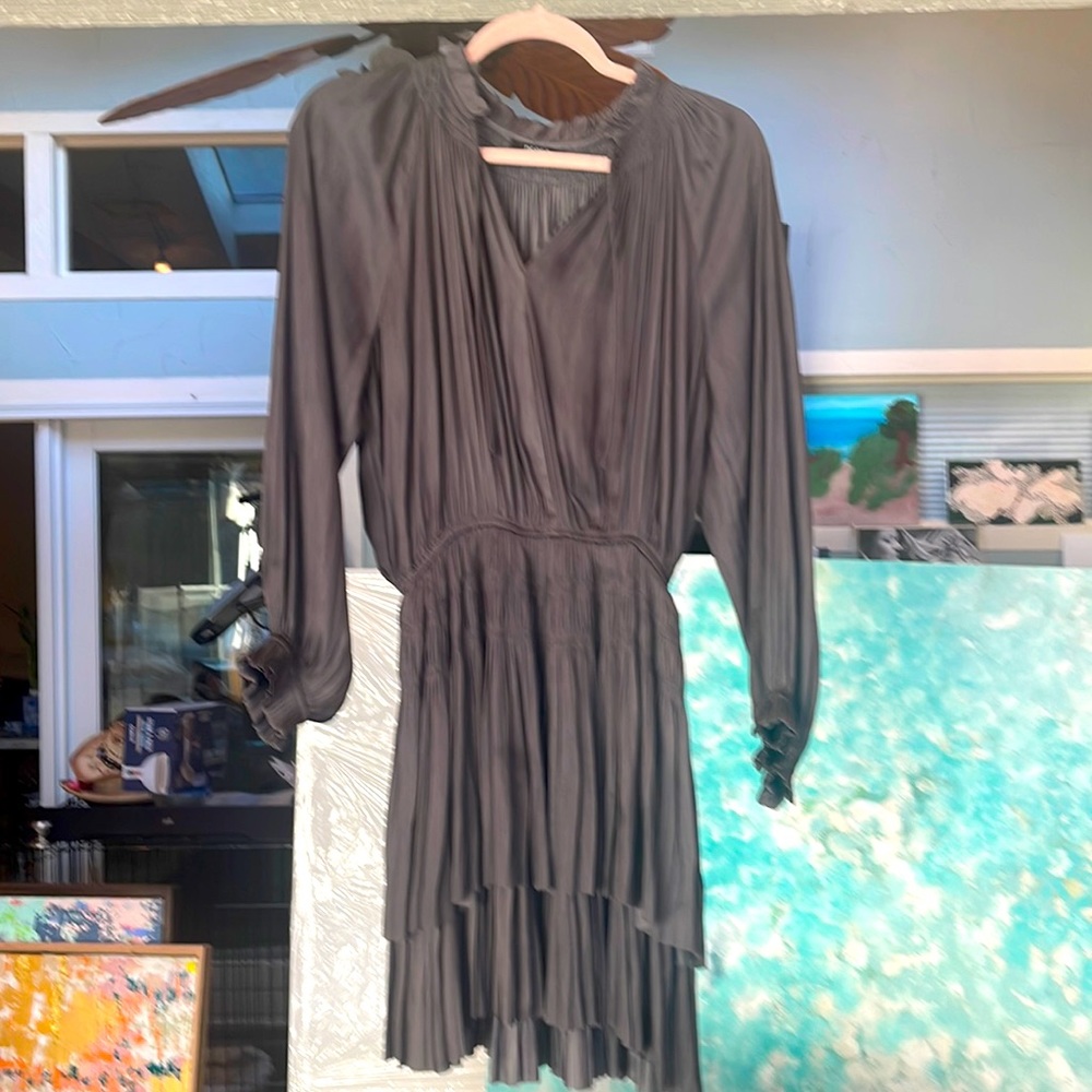 Satin Gray Short Sexy Dress